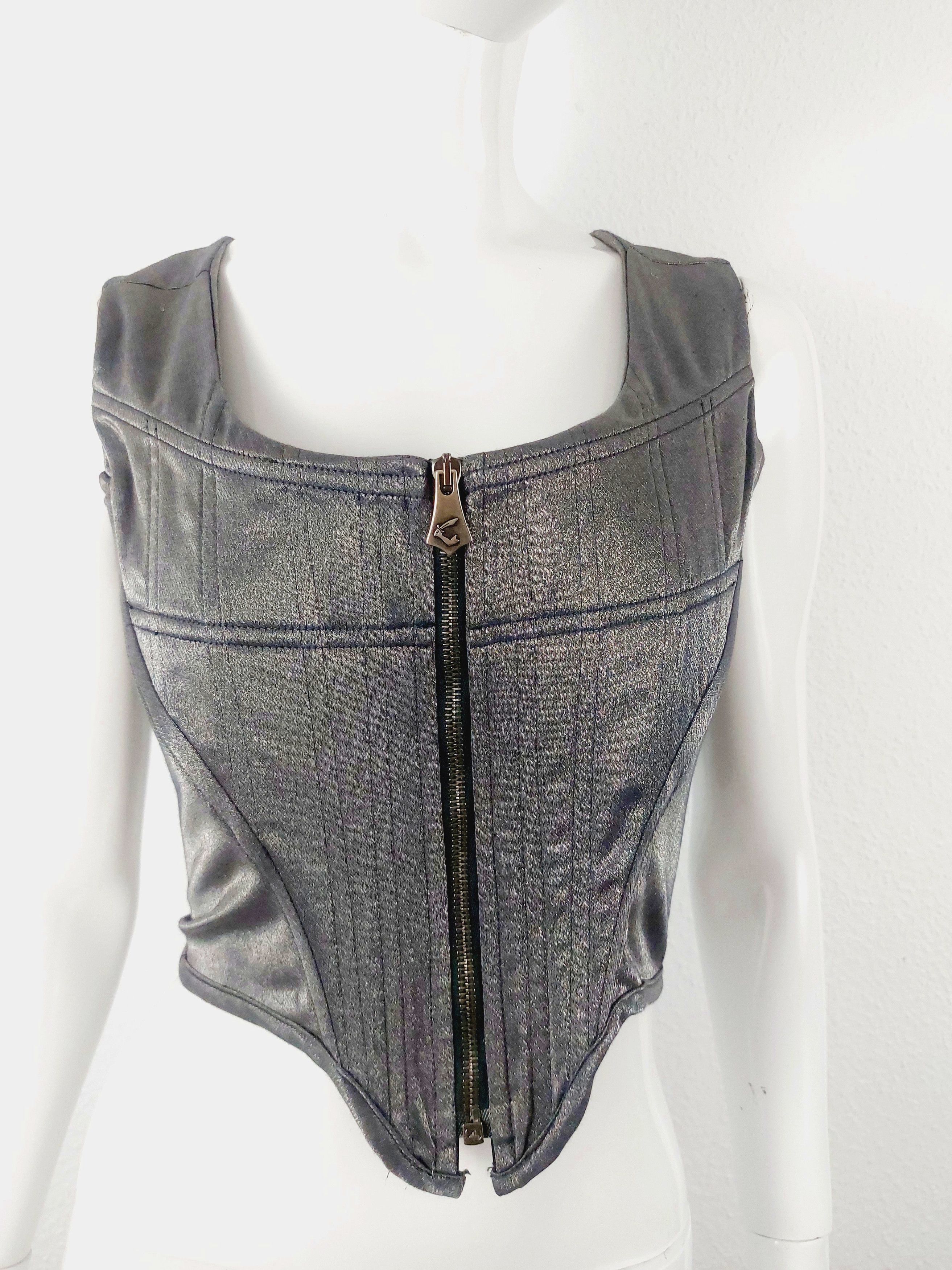 Vivienne Westwood Vivienne Westwood Runway 1998 Silver Anglomania Corset Size S / US 4 / IT 40 - 3 Thumbnail