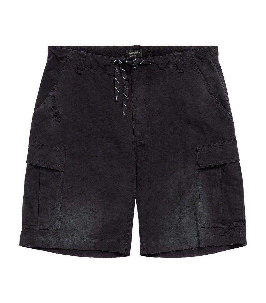 Balenciaga Balenciaga Distressed Cargo Shorts Size US 32 / EU 48 - 1 Thumbnail