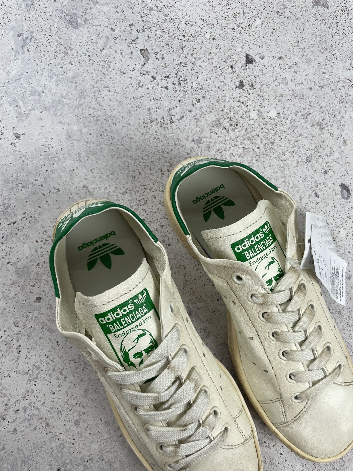 Adidas × Balenciaga Balenciaga x Adidas Women’s Stan Smith Worn Out Off White Size US 8 / IT 38 - 5 Thumbnail