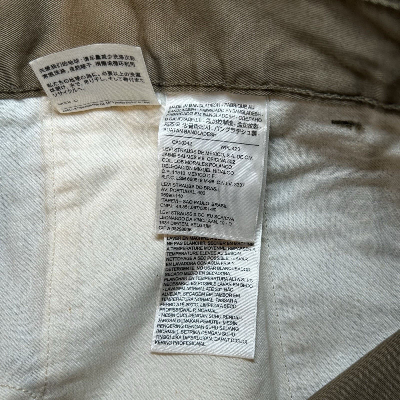 Levi's Levi's Tapered Khaki Brown/green Cotton Pants Men's 30x32 Size US 30 / EU 46 - 12 Thumbnail
