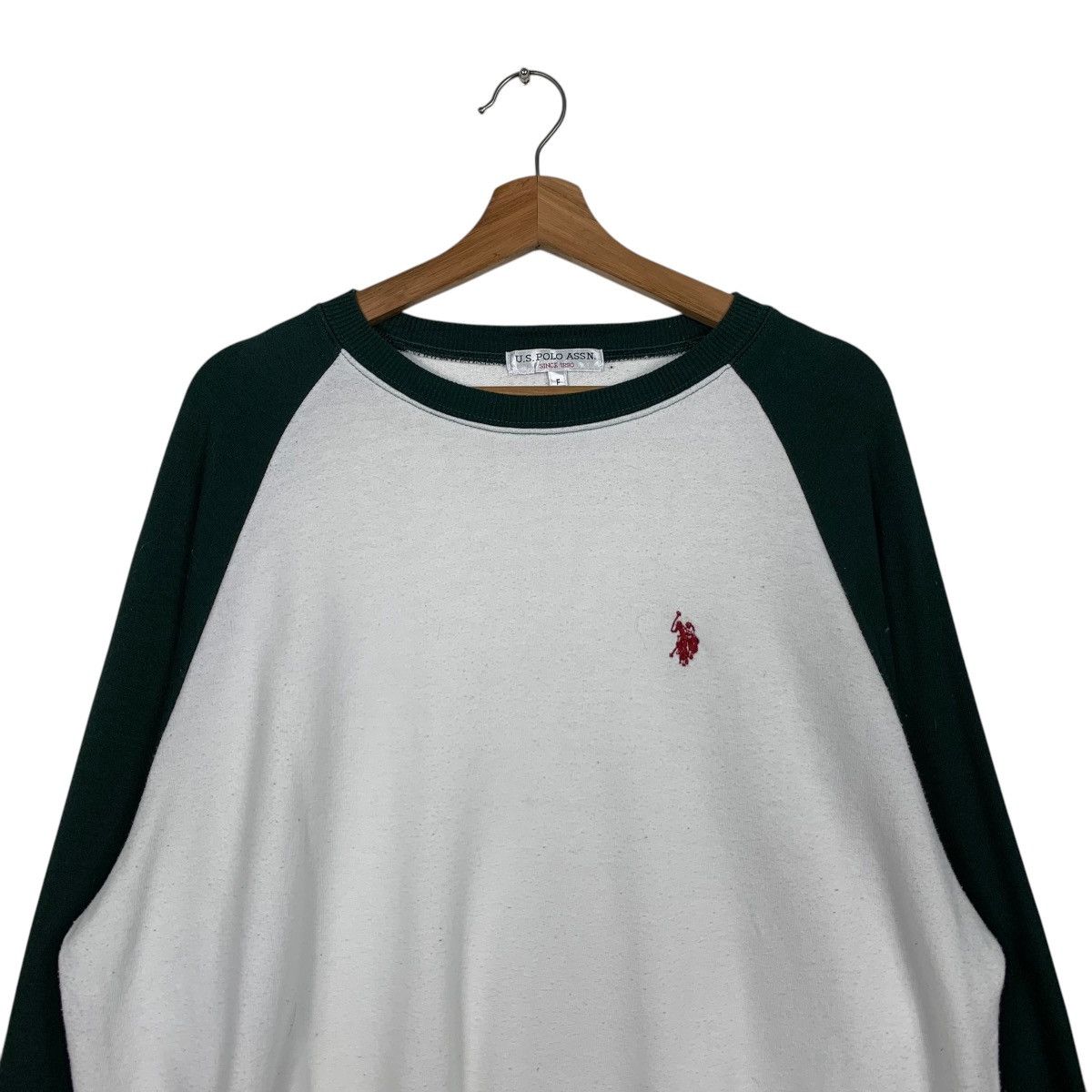 U.S. Polo Assn. US POLO ASSN White Green Crewneck Sweatshirt #1687-C75 Size US L / EU 52-54 / 3 - 2 Thumbnail