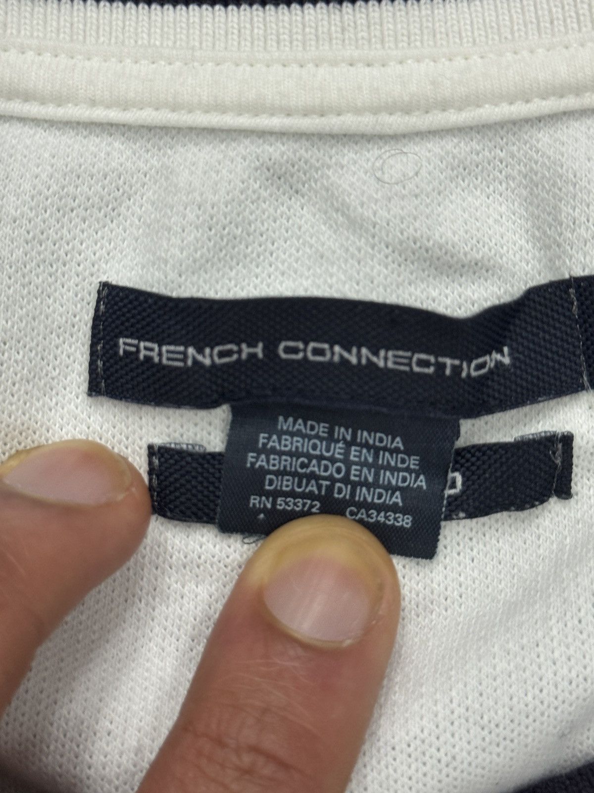 French Connection French Connection white ringer tee Size US L / EU 52-54 / 3 - 4 Thumbnail