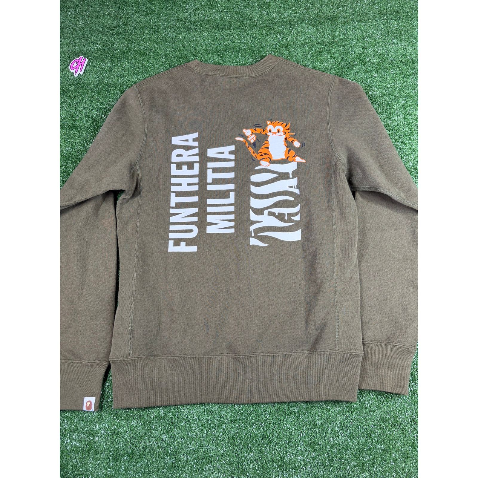 Bape BAPE Tiger HeavyWeight Olive Crewneck FW19 Size Medium Size US M / EU 48-50 / 2 - 3 Thumbnail