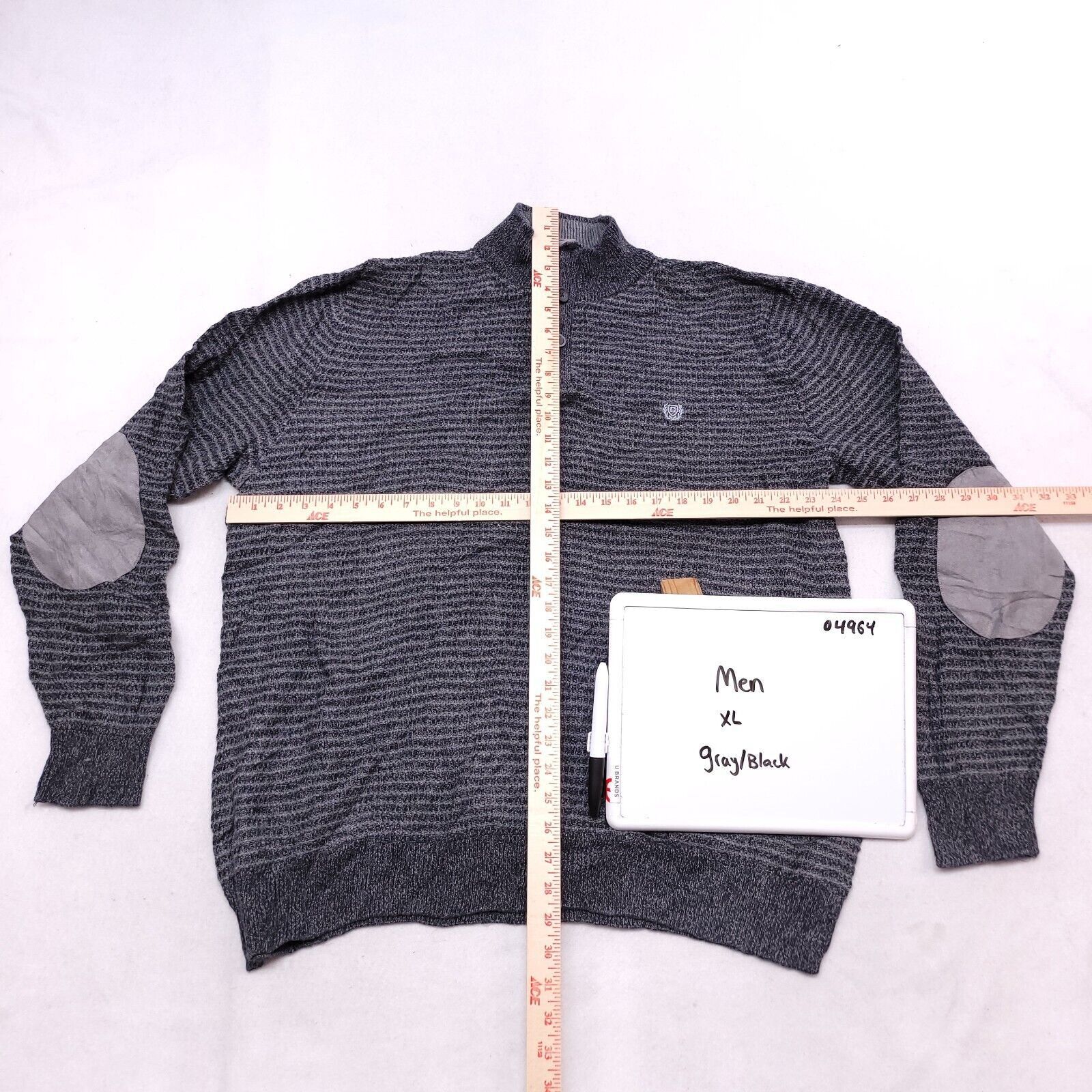 Chaps Chaps Long Sleeve Sweater Men Size Extra Large XL Gray Black Size US XL / EU 56 / 4 - 6 Thumbnail