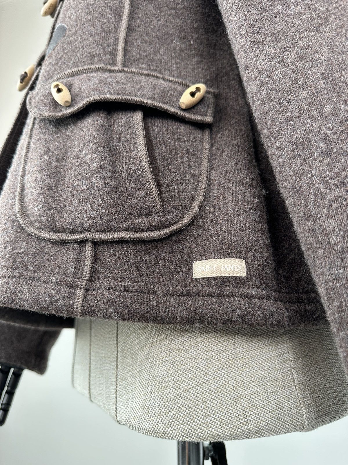 Saint James SAINT JAMES Wool Jacket Duffle Coat Brown Women’s UK 14 Size L / US 10 / IT 46 - 11 Thumbnail