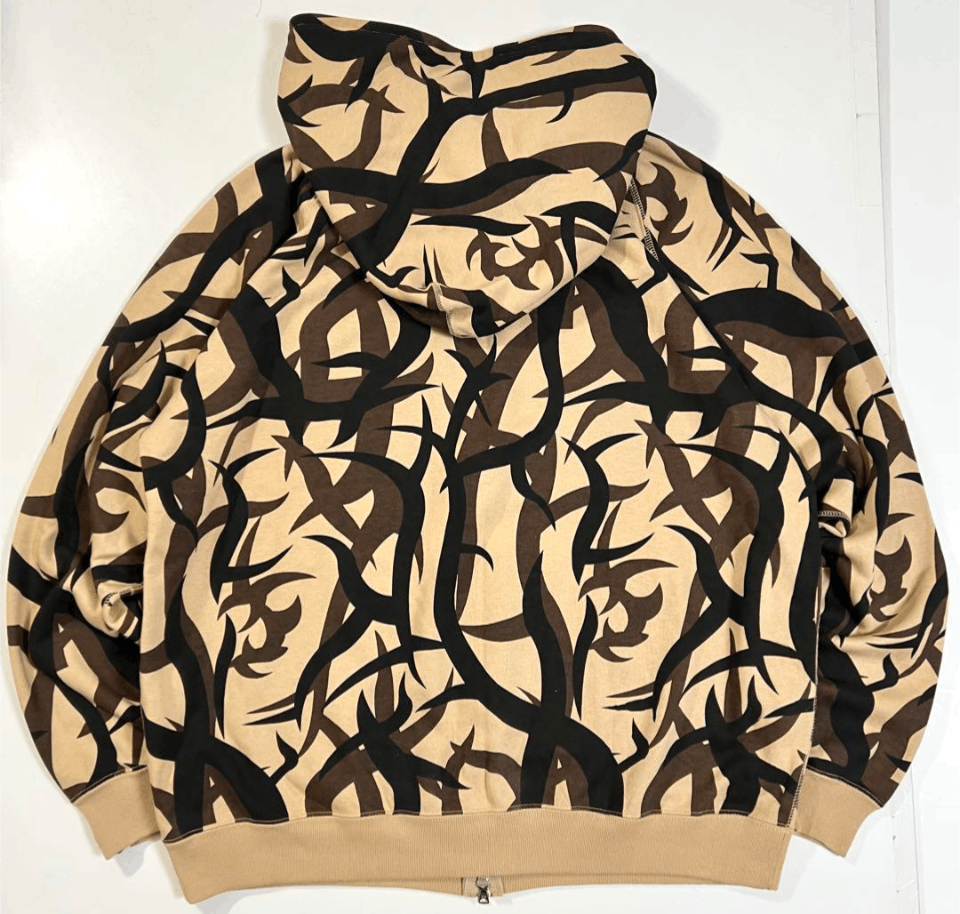 Bape Bape Bape Vintage 2000s Tribal Camouflage zip-up hoodie Size US L / EU 52-54 / 3 - 2 Thumbnail