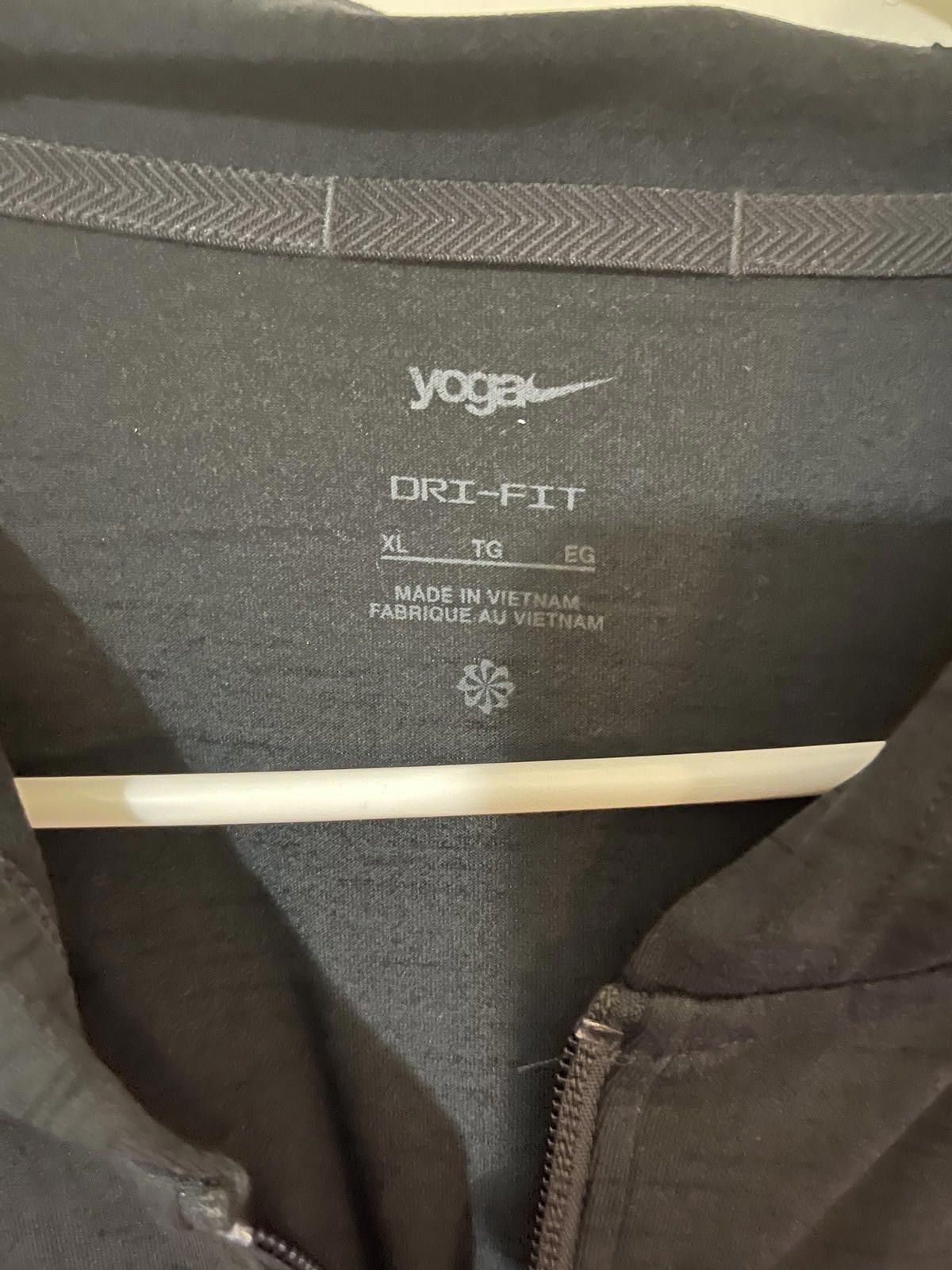 Nike Nike Yoga Hoodie Mens XL Dark Gray Full Zip Sweatshirt Gym Size US XL / EU 56 / 4 - 3 Thumbnail