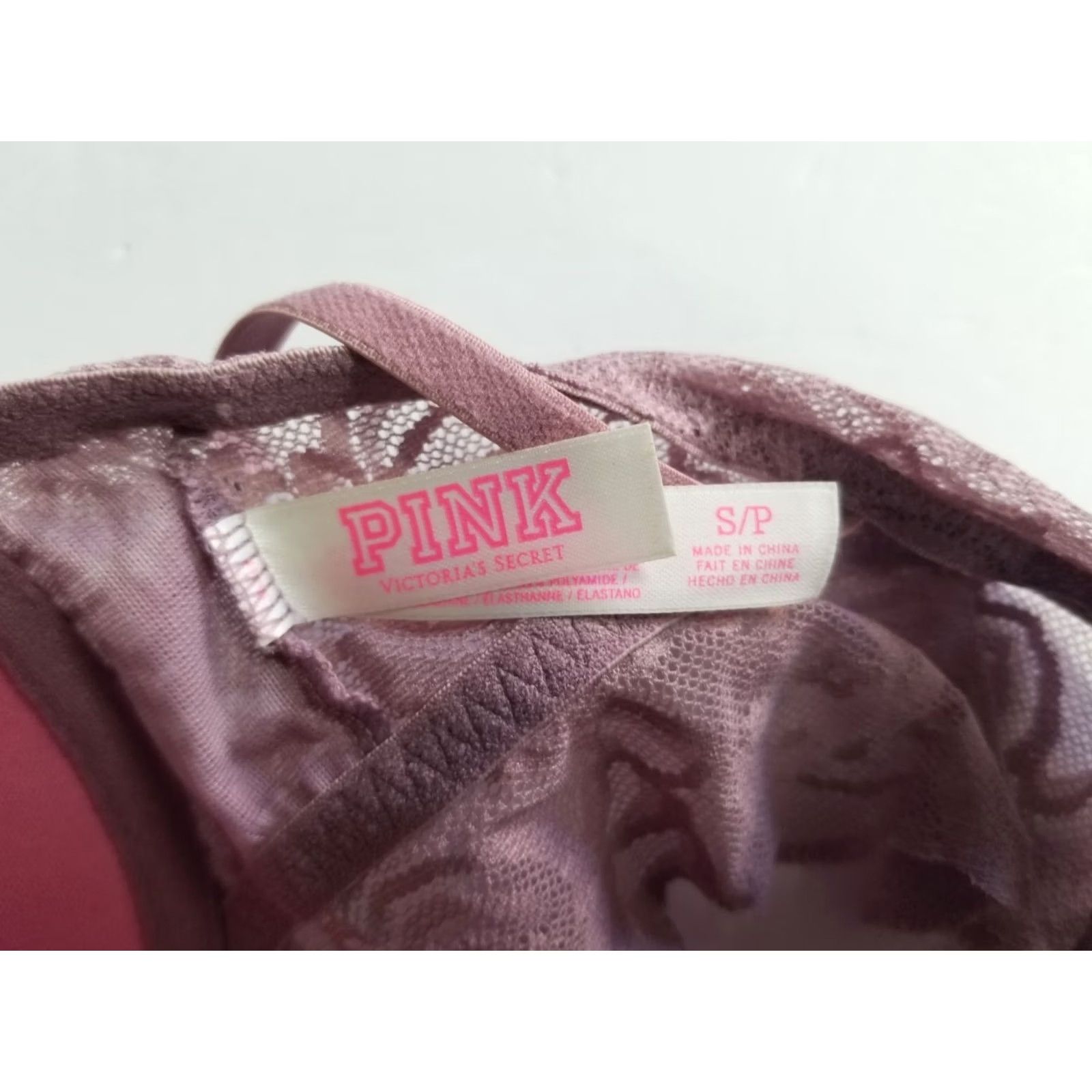 Victoria's Secret Victoria's Secret Pink Bralette Bra Underwired DD Cup S Purple Floral Boho Chic Adjustable Strap Back Closure Lightweight Vintage: No Girls Women Size ONE SIZE - 7 Thumbnail