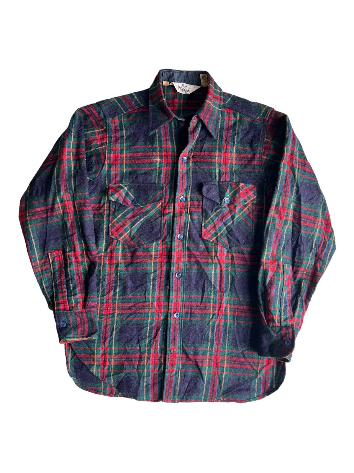 Vintage × Woolrich Woolen Mills 1980s Woolrich Red Tartan Checkered Wool Flannel Shirt Size US M / EU 48-50 / 2 - 1 Thumbnail