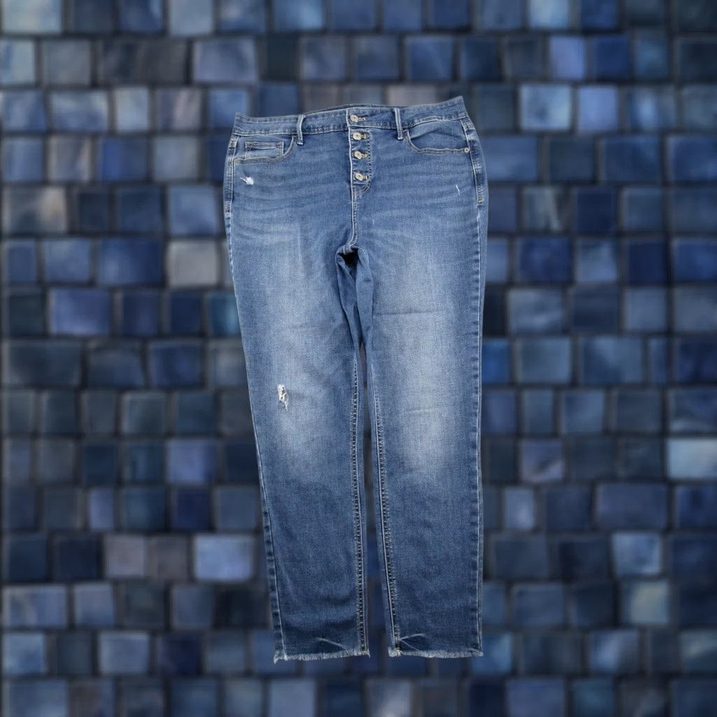 Old Navy Old Navy Jeans Womens 14 Rockstar High Rise Super Skinny Button Fly Size Size 36" / US 14 / IT 50 - 1 Thumbnail