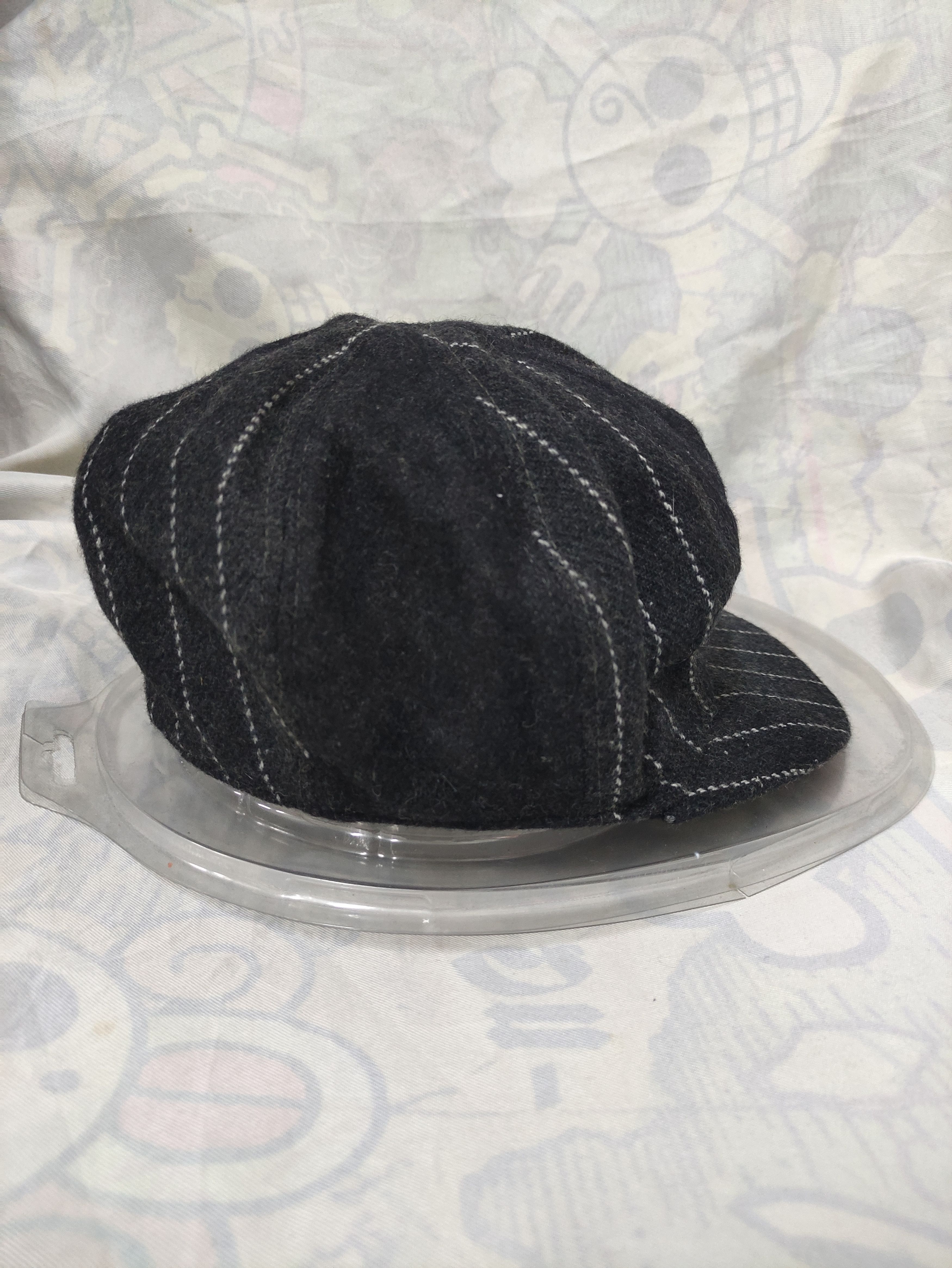 Japanese Brand OCTAVE PATCHWORK RETRO NEWSBOY WOOL CAP Size ONE SIZE - 4 Thumbnail
