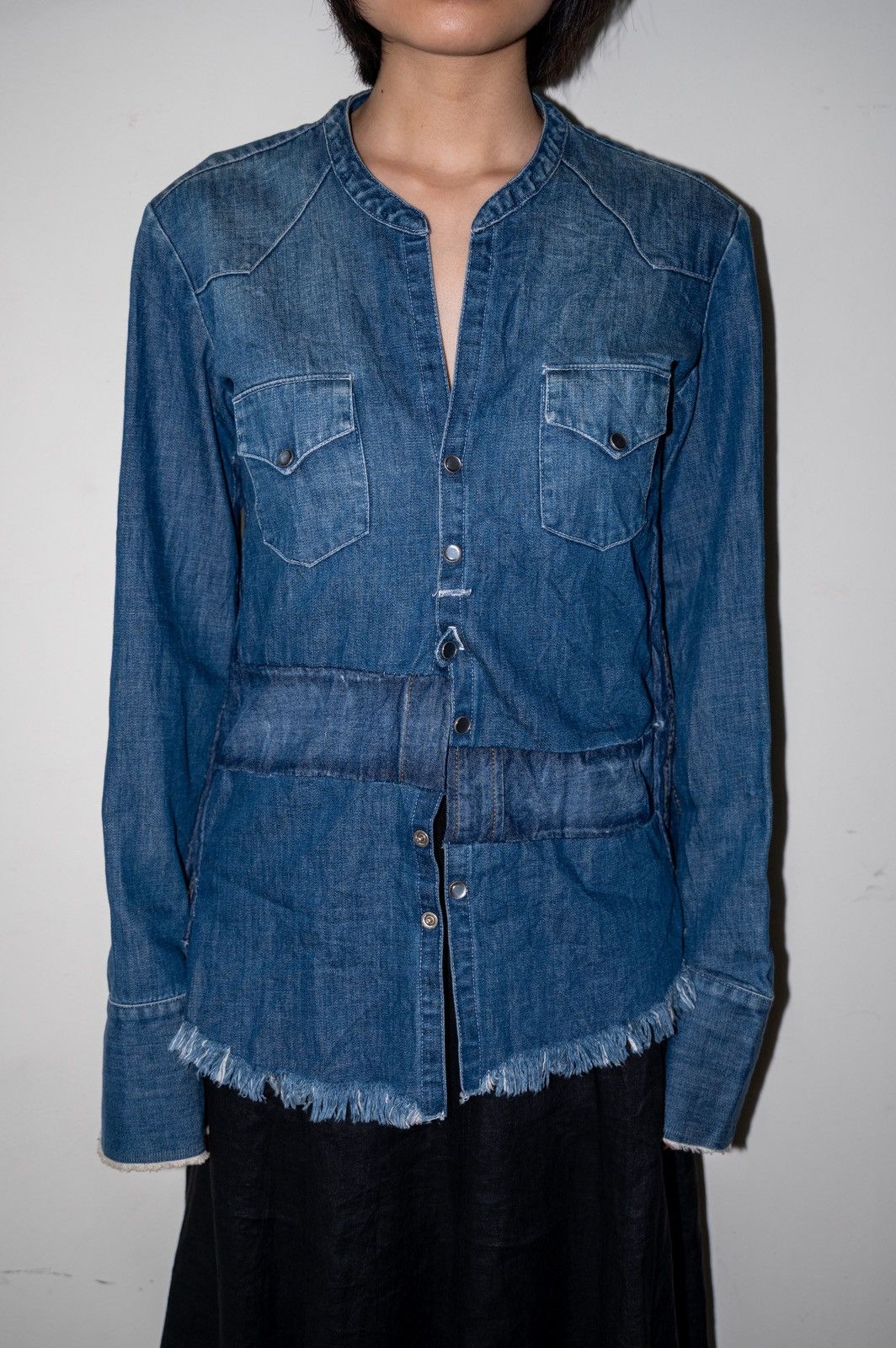 Greg Lauren Greg Lauren denim western studio deconstructed kimono shirt Size US S / EU 44-46 / 1 - 6 Thumbnail
