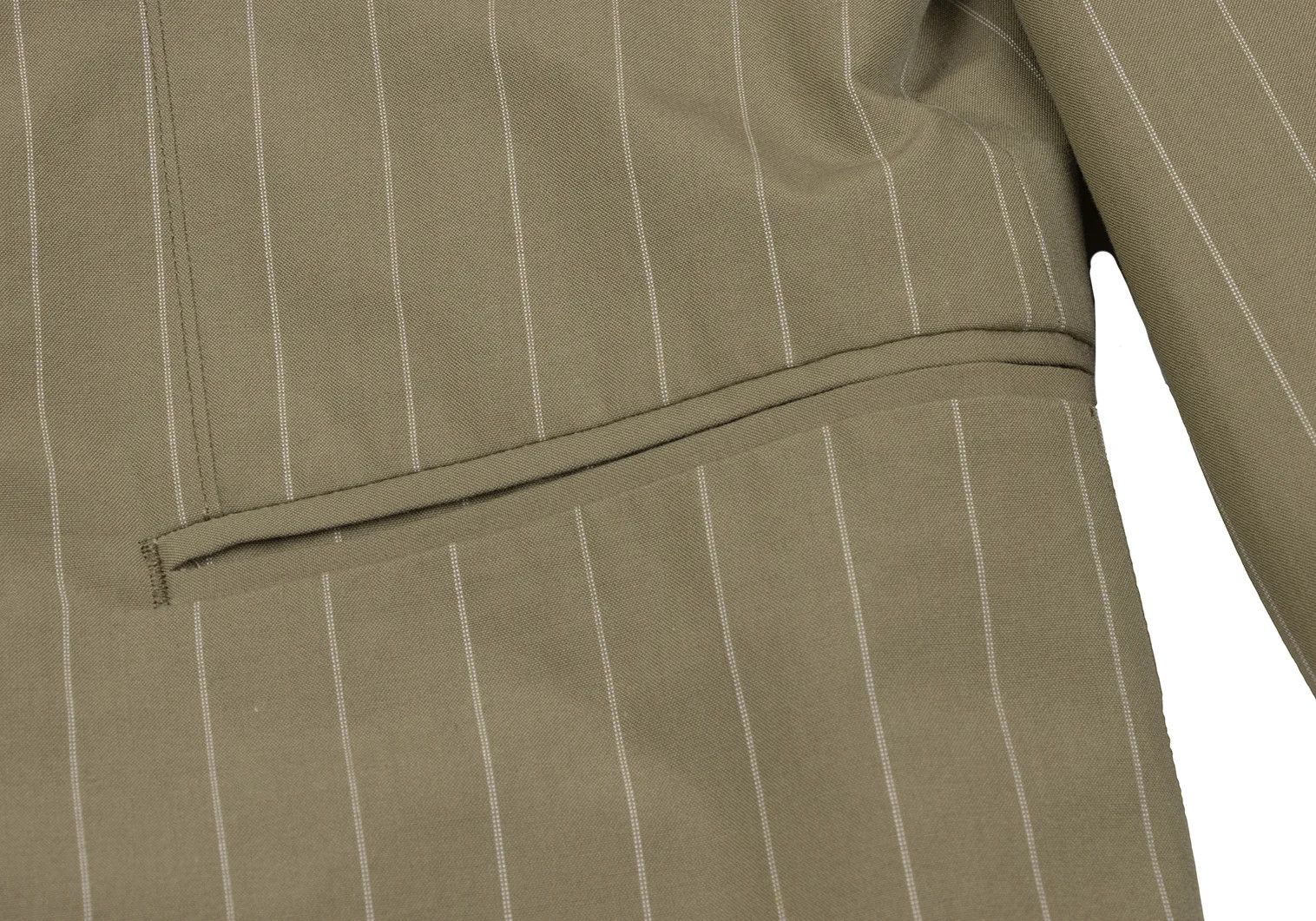 Jean Paul Gaultier Flower Print Cotton Stripe Double Breasted Jacket Beige 48 Size US M / EU 48-50 / 2 - 8 Thumbnail