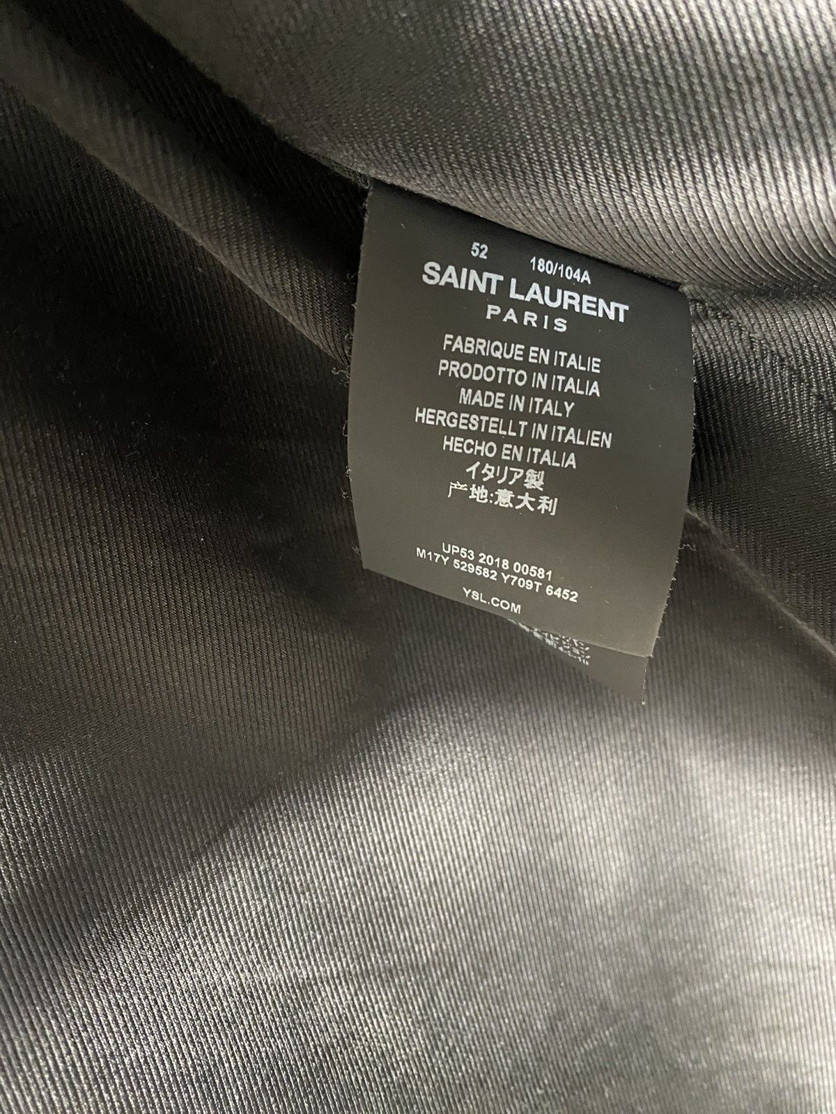 Saint Laurent Wool Striped Coat