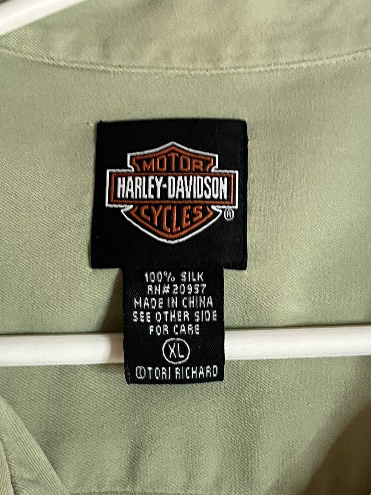 Harley Davidson × Vintage Silk Harley Davidson Embroidered button up Size US XL / EU 56 / 4 - 6 Thumbnail