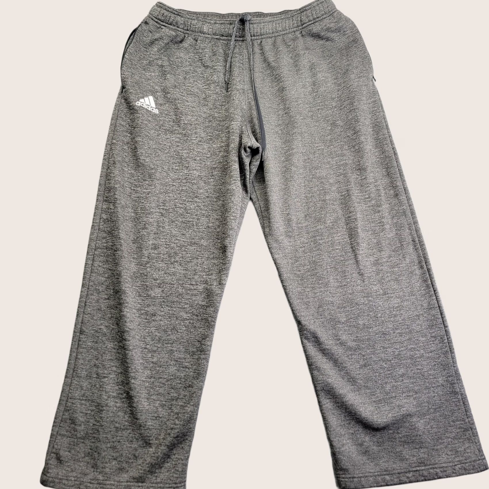 Adidas Adidas Pants Mens Large Gray Climawarm Fleece Lined Zip Pocket Athletic AH6273 Size US 33 - 1 Thumbnail