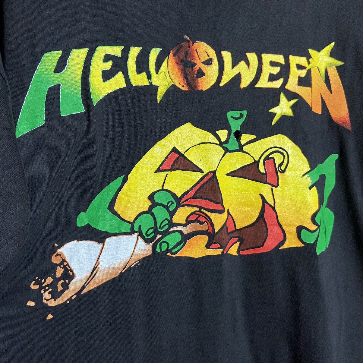 Band Tees × Vintage Vintage 90s Halloween Smokin Band Tee Size US L / EU 52-54 / 3 - 5 Thumbnail