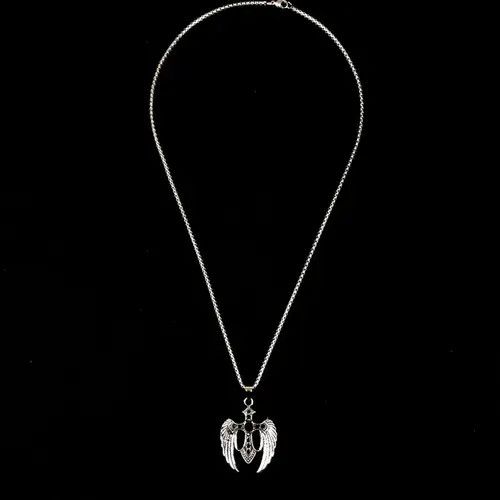 Jewelry Hayama x Endo Wings Cross Necklace Crystal Chain Punk Gothic Size ONE SIZE - 2 Thumbnail