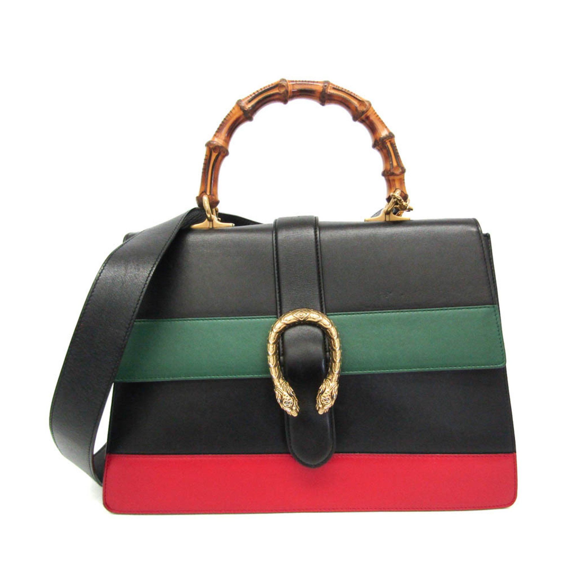 Gucci Bamboo Multicolour Leather Shoulder Bag (Pre-Owned) Size ONE SIZE - 1 Thumbnail