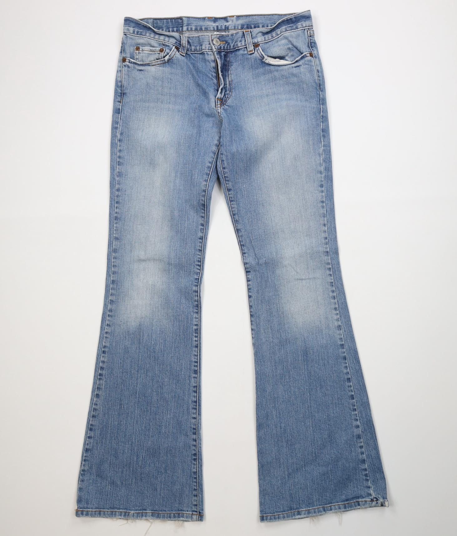 Lucky Brand Vintage 90s Y2K Lucky Brand Flared Wide Leg Jeans USA Blue Size 30" / US 8 / IT 44 - 1 Thumbnail