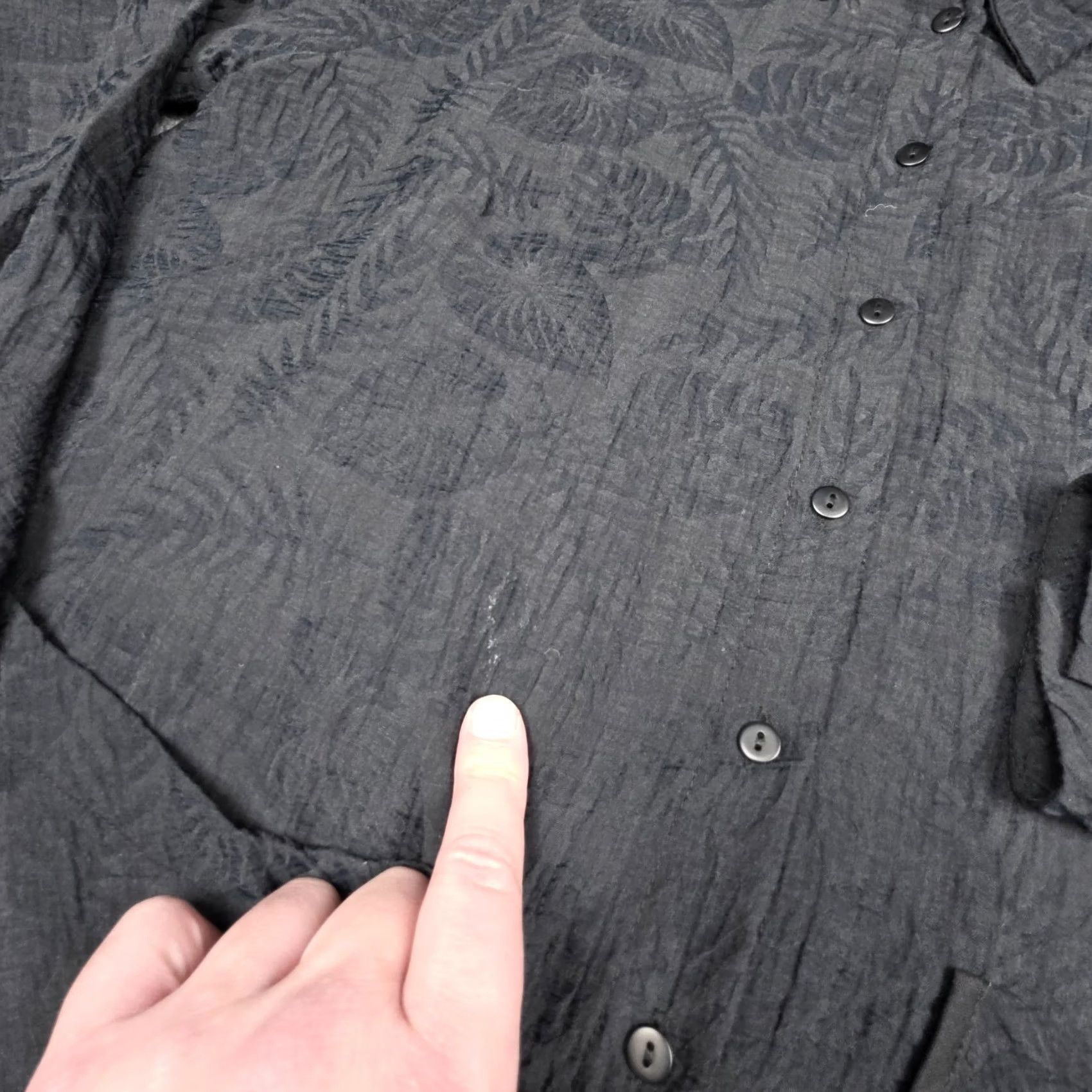 Vintage GERSHON BRAM Alice Shirt Women's Large Black Button Up Textured Knit Viscose NWT Size L / US 10 / IT 46 - 5 Thumbnail