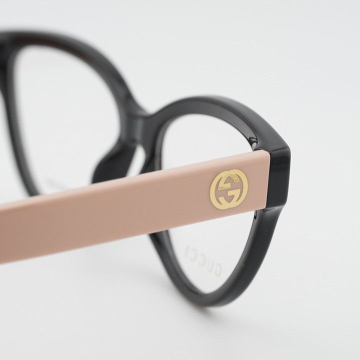 Gucci Gucci GG1581O 007 Eyeglasses Black 55mm Cat Eye Frame Size ONE SIZE - 7 Thumbnail