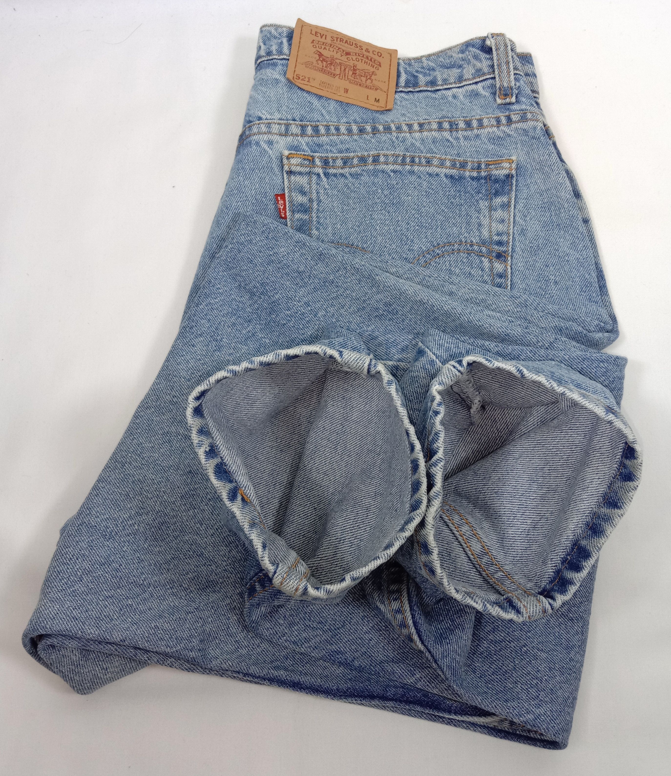 Levi's Vintage 90s Levi's 521 Jeans Blue Wash Tapered Fit Denim Size 33" - 16 Thumbnail