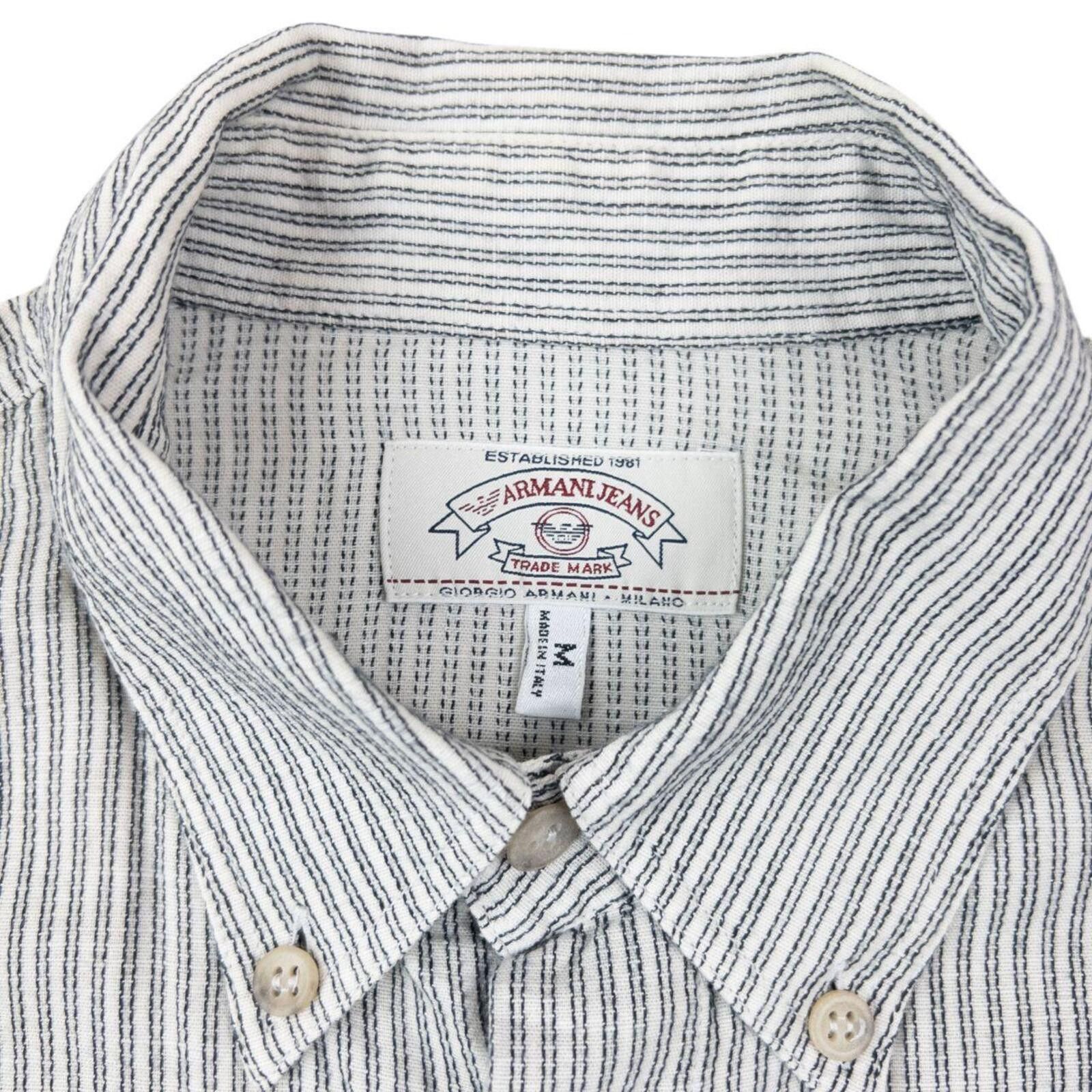 Other Vintage 90s Armani Jeans Striped Long Sleeve Shirt Size XL Size US XL / EU 56 / 4 - 5 Thumbnail