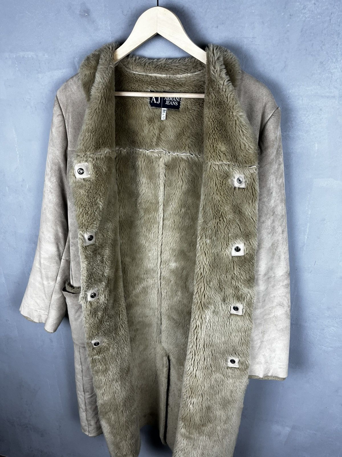 Giorgio Armani Armani cost shearling jacket vintage 90s huster glamour Size XL / US 12-14 / IT 48-50 - 16 Thumbnail