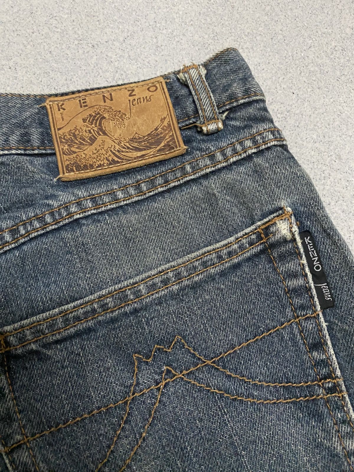 Kenzo Vintag Kenzo Jeans Distress Denim Jeans Size US 31 - 4 Thumbnail