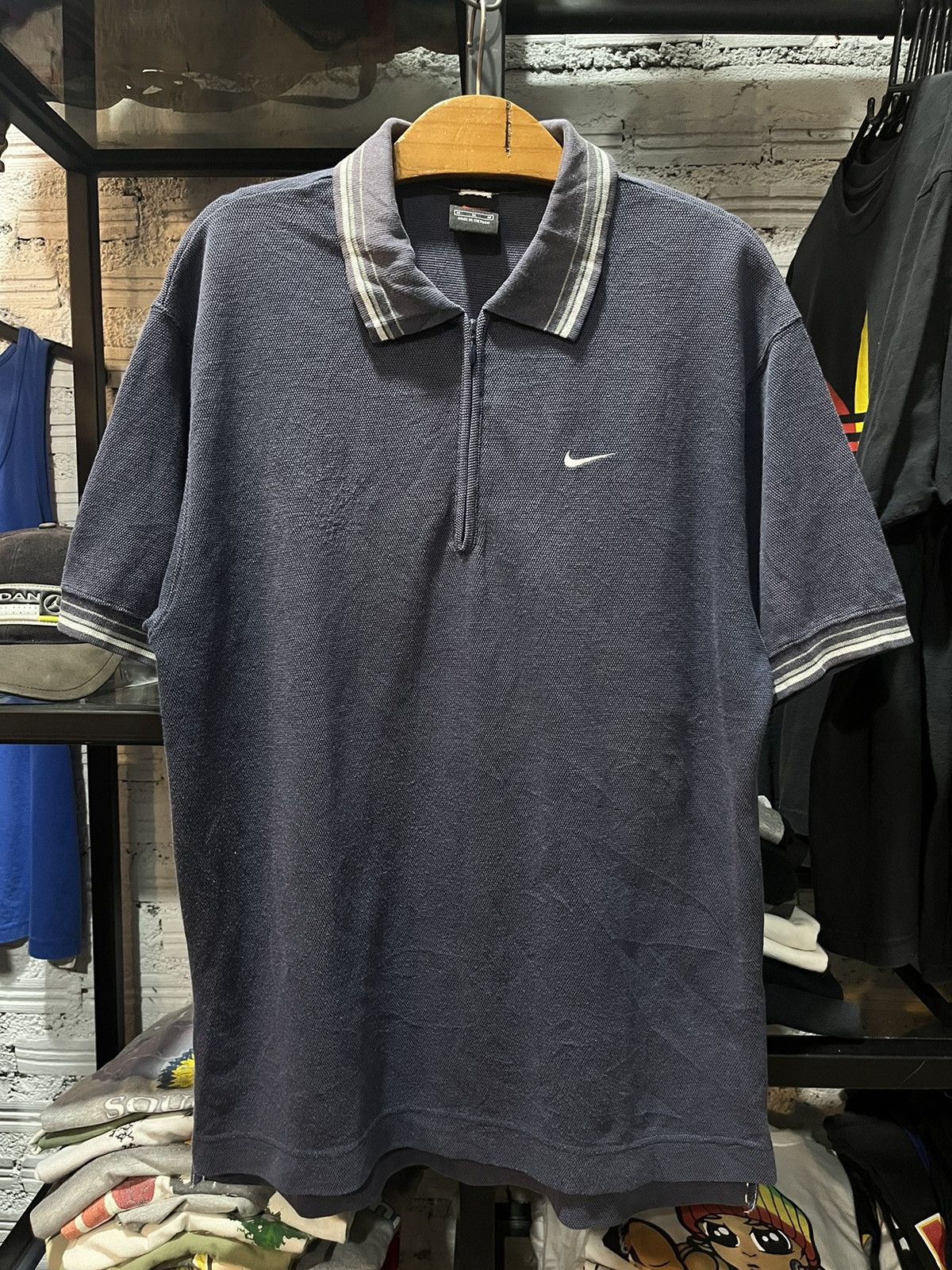 Nike Nike Swoosh Half Zip Polo Shirt 90s Size US M / EU 48-50 / 2 - 1 Thumbnail