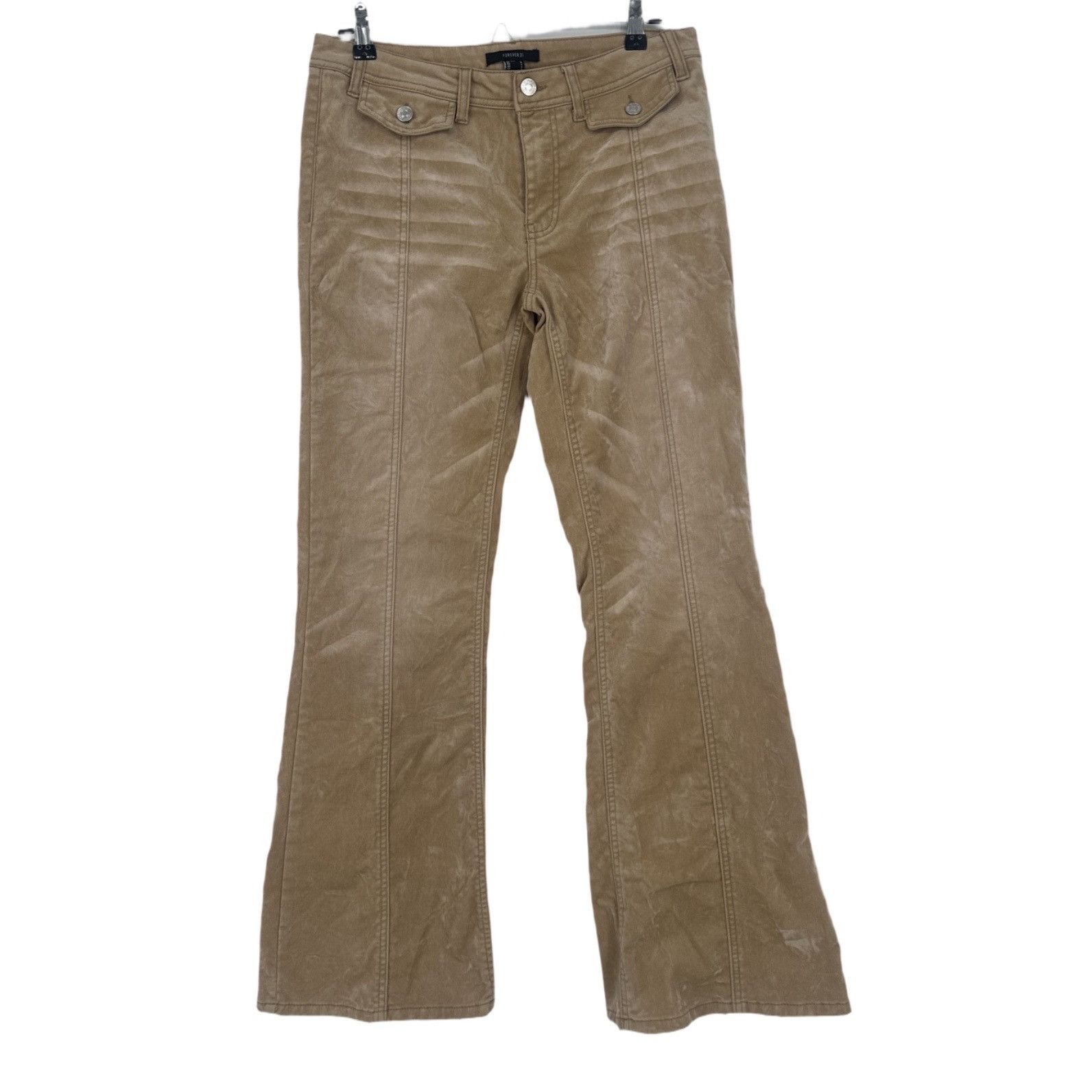 Forever 21 Forever 21 Corduroy Pants Acid Wash Tan Size Large Size 31" - 1 Thumbnail
