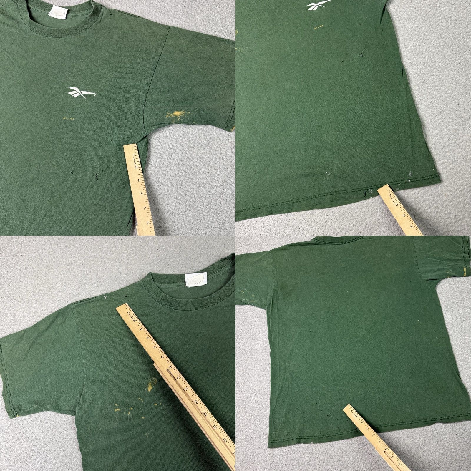 Reebok VINTAGE Reebok T Shirt Adult XL Green Embroidered Distressed 90s Y2K Size US XL / EU 56 / 4 - 8 Thumbnail