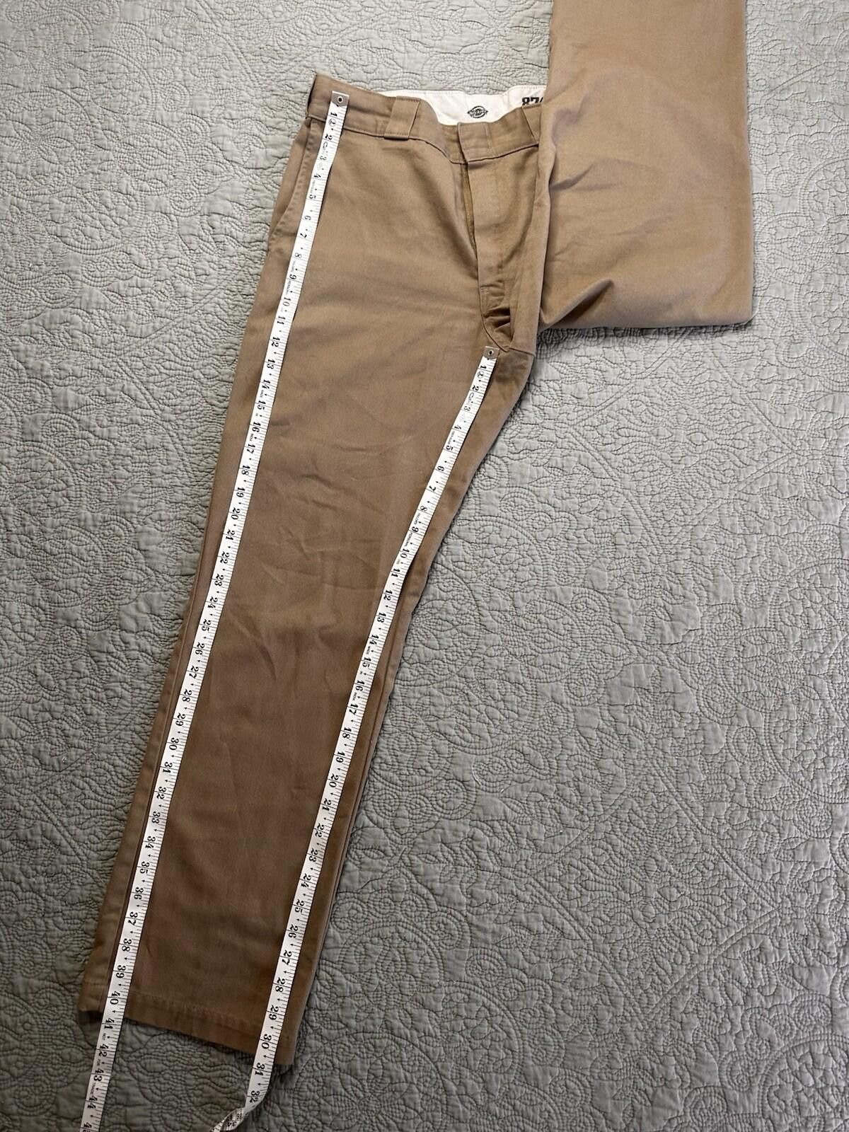 Dickies Dickies Men's Workwear Pants 874, Khaki, 32x34, Original Fit Size US 34 / EU 50 - 5 Thumbnail