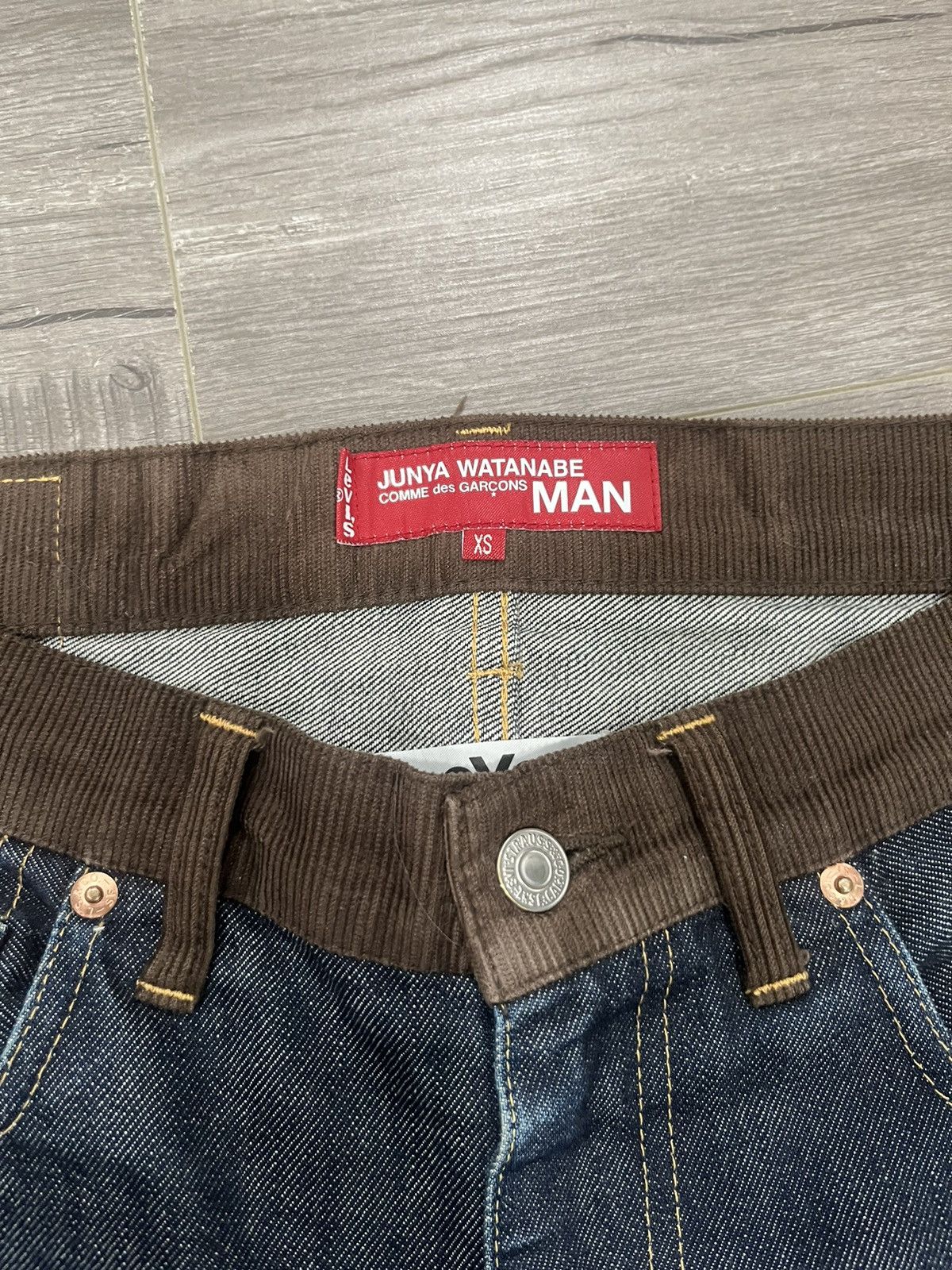 Junya Watanabe Junya Watanabe AD2011 Raw Denims Brown Inserts Size US 32 / EU 48 - 5 Thumbnail