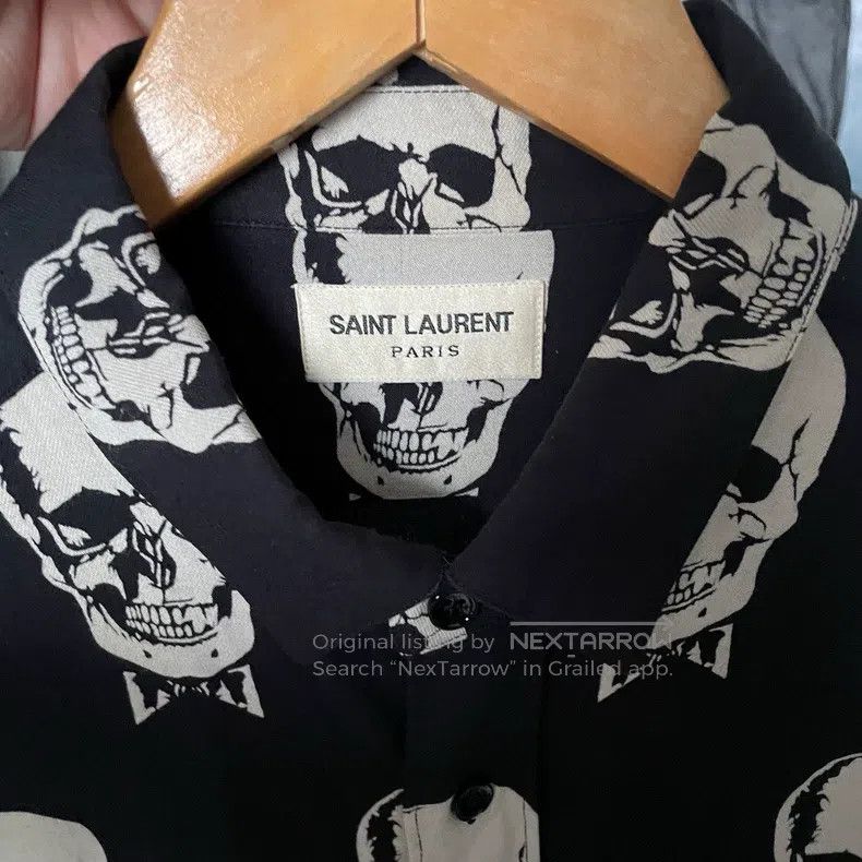 Saint Laurent Paris Saint Laurent Paris size 41 Skull Shirt i Size US XL / EU 56 / 4 - 1 Thumbnail