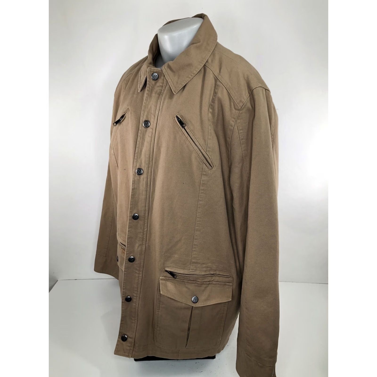 Vintage Powder River Billings Canvas Jacket - XXL Western Chore Coat Mens Tan/Brown Exc. Jacket Size US XXL / EU 58 / 5 - 3 Thumbnail