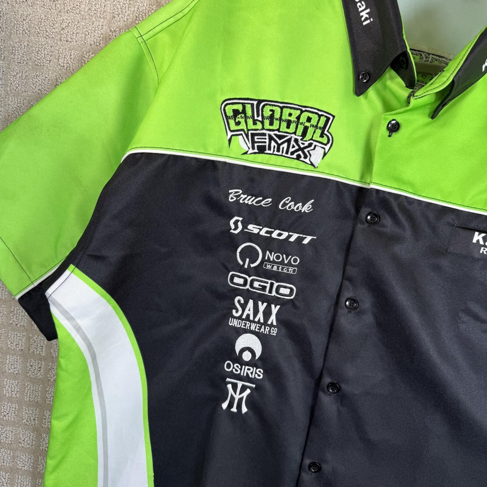 Other Kawasaki Racing Team button up short sleeve shirt XL Size US XL / EU 56 / 4 - 2 Thumbnail