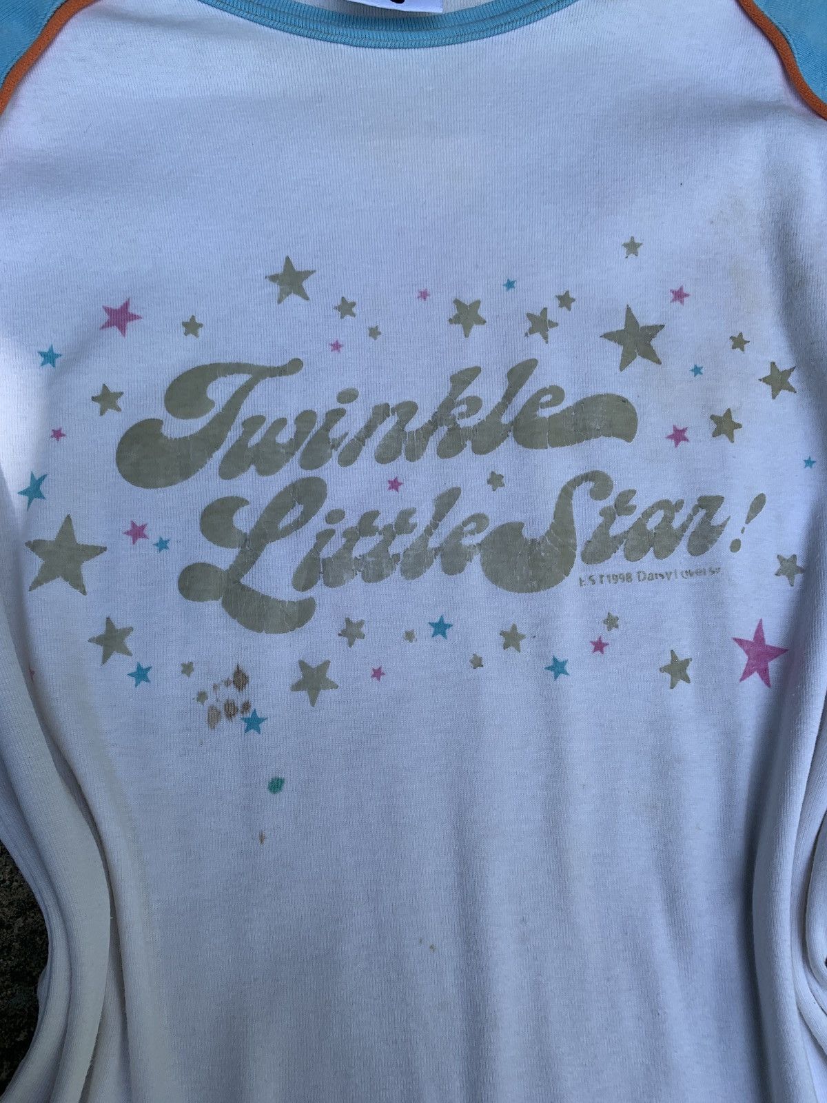 Angel Blue y2k Daisy Lovers Japan "Twinkle Little Star" Graphic Top Size S / US 4 / IT 40 - 2 Thumbnail