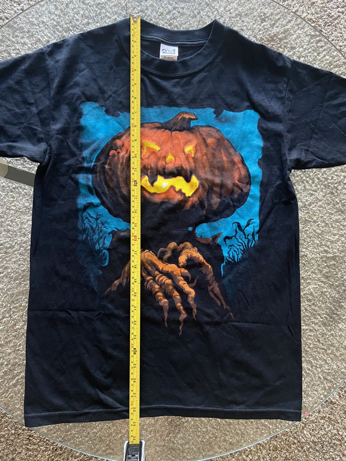 Anvil Vintage Wes Benscoter Mens Pumpkin Head Scary Art Tee Size US M / EU 48-50 / 2 - 3 Thumbnail