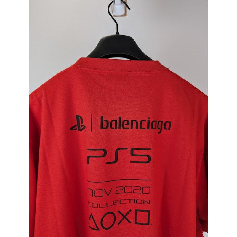 Balenciaga × Playstation o1rshd1 Boxy T-shirt in Verm / Red Size US L / EU 52-54 / 3 - 16 Thumbnail