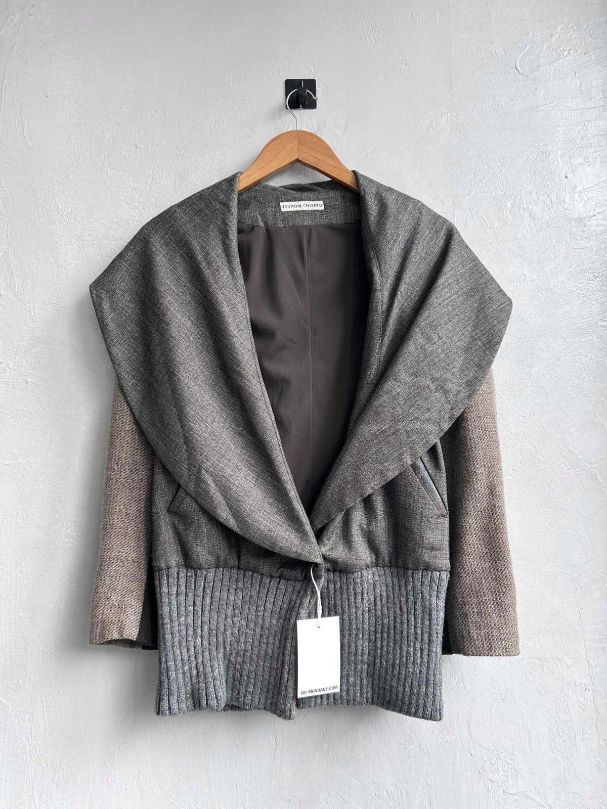 Tsumori Chisato Tsumori Chisato Draped Hybrid Knit Jacket Size US M / EU 48-50 / 2 - 1 Thumbnail