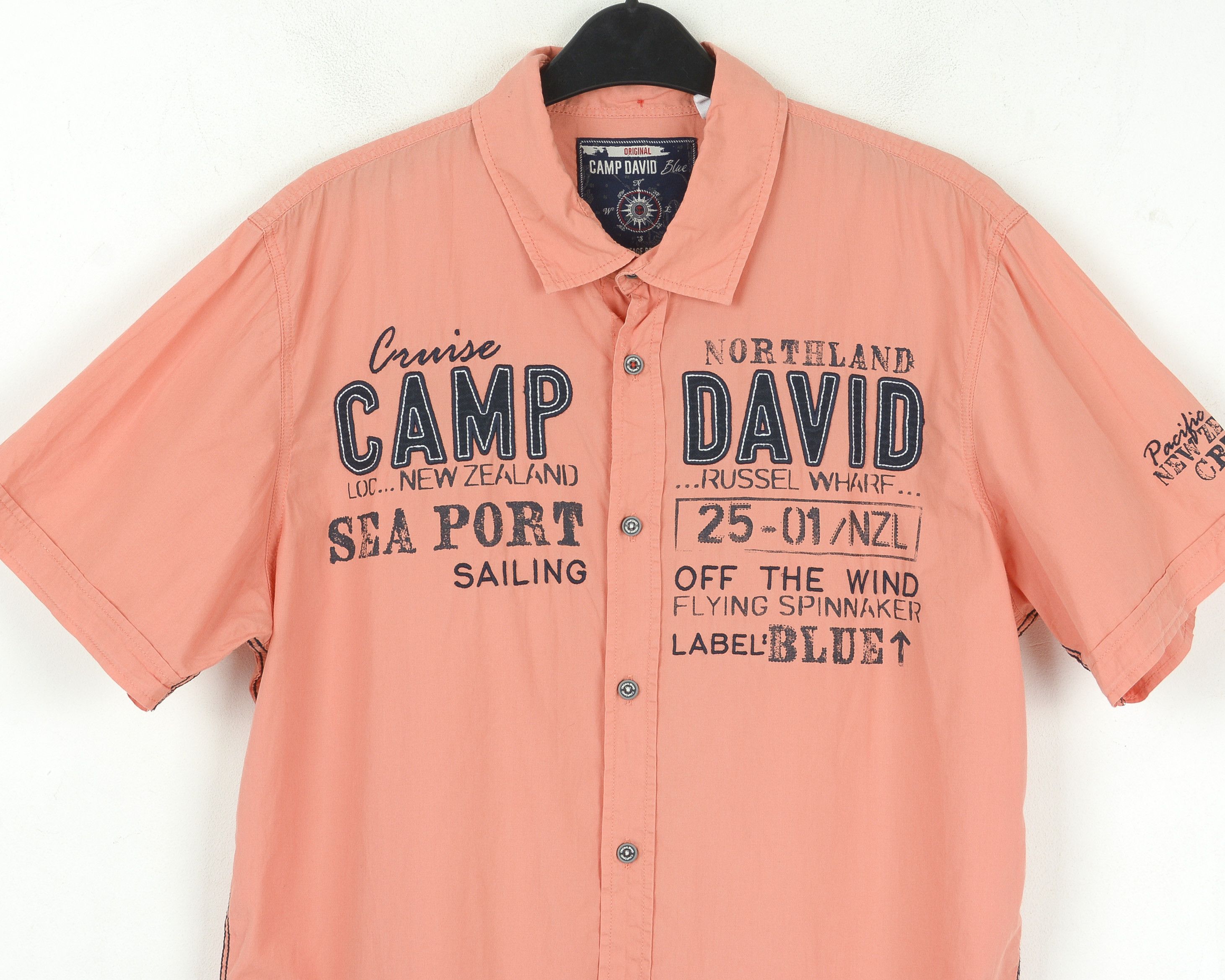 Camp David Short Sleeve Shirt Button Embroidery Casual Regular Fit Top Size US M / EU 48-50 / 2 - 2 Thumbnail