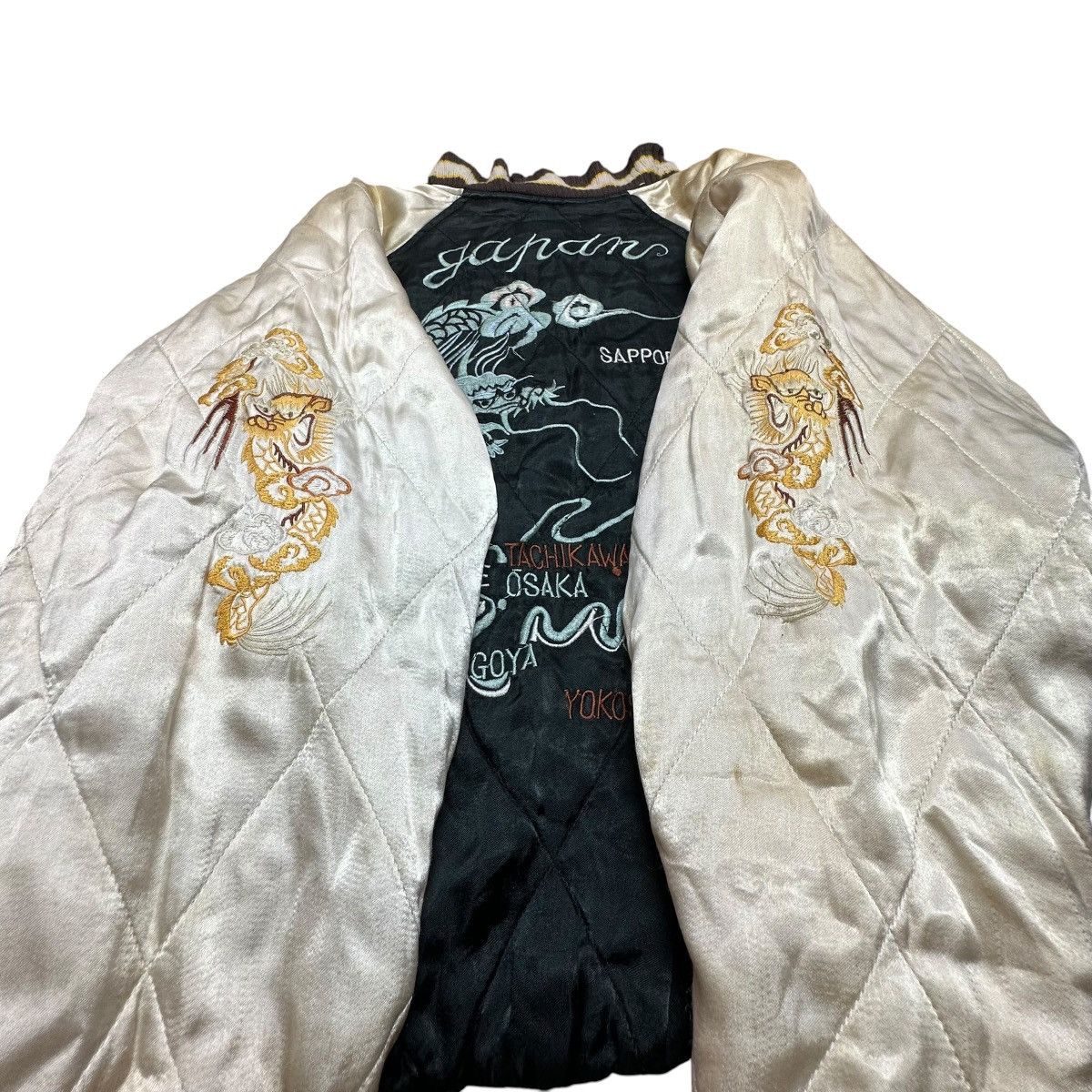 Vintage Vtg Houston Japan Souvenir Sukajan Quilted Satin Embroidery Size US M / EU 48-50 / 2 - 5 Thumbnail