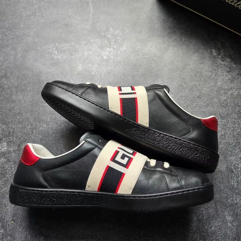 Gucci GUCCI Ace Black Strap Sneakers Size 8-2506 Size US 8 / EU 41 - 5 Thumbnail