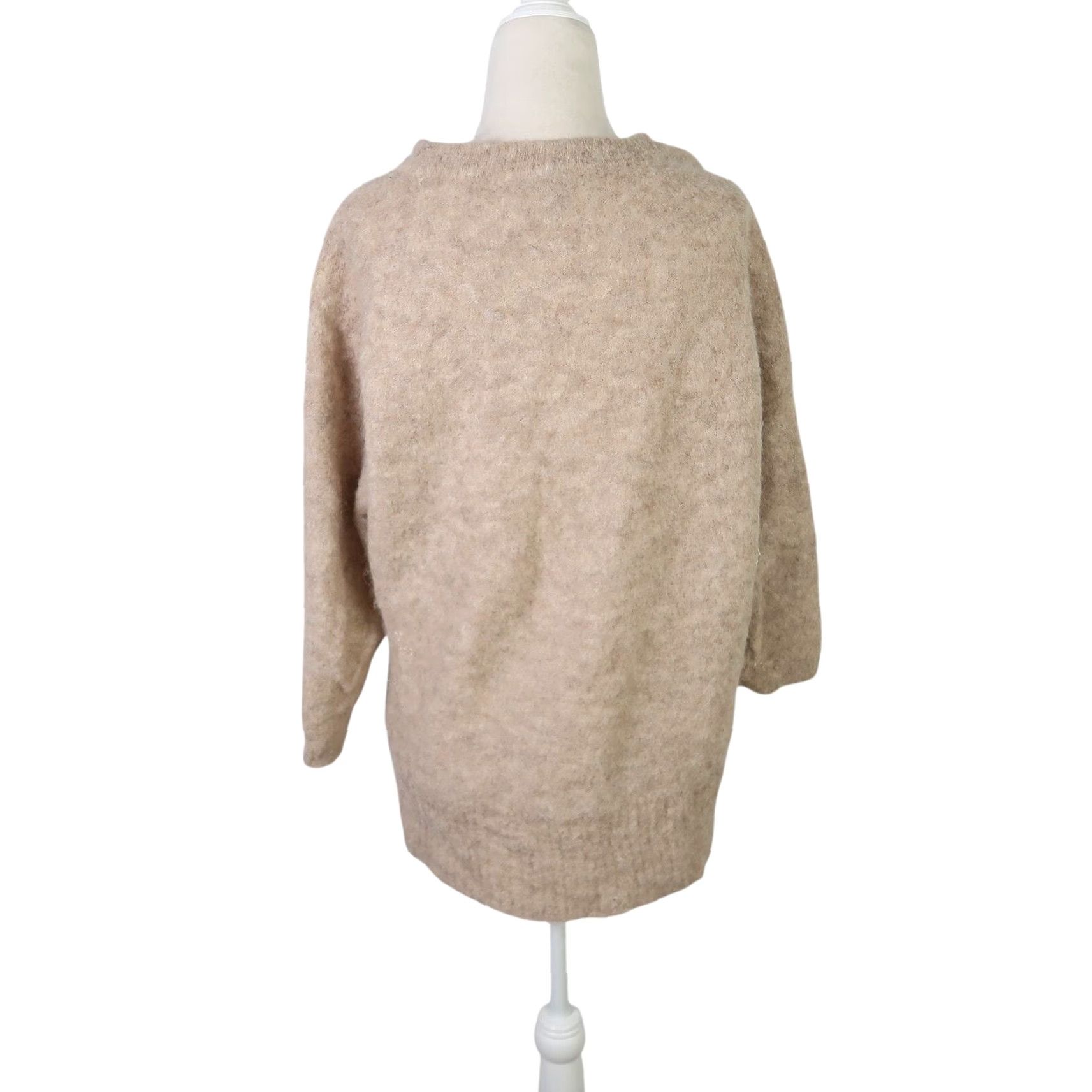 J.Crew J. Crew Sweater Tan Fuzzy Alpaca Wool Knit Tunic Small Size S / US 4 / IT 40 - 4 Thumbnail