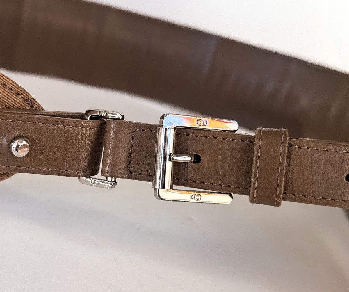 Dior Christian Dior khaki olive brown belt quilted Cannage Size ONE SIZE - 6 Thumbnail