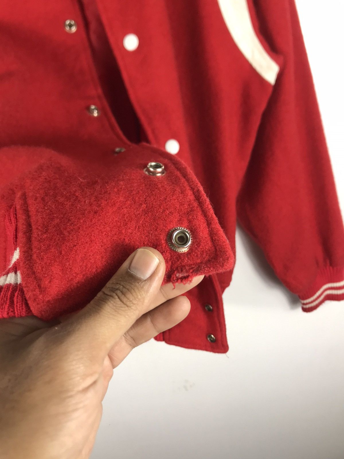 Vintage ⚡️Vintage La Crosse Red Varsity Jacket Size US L / EU 52-54 / 3 - 14 Thumbnail