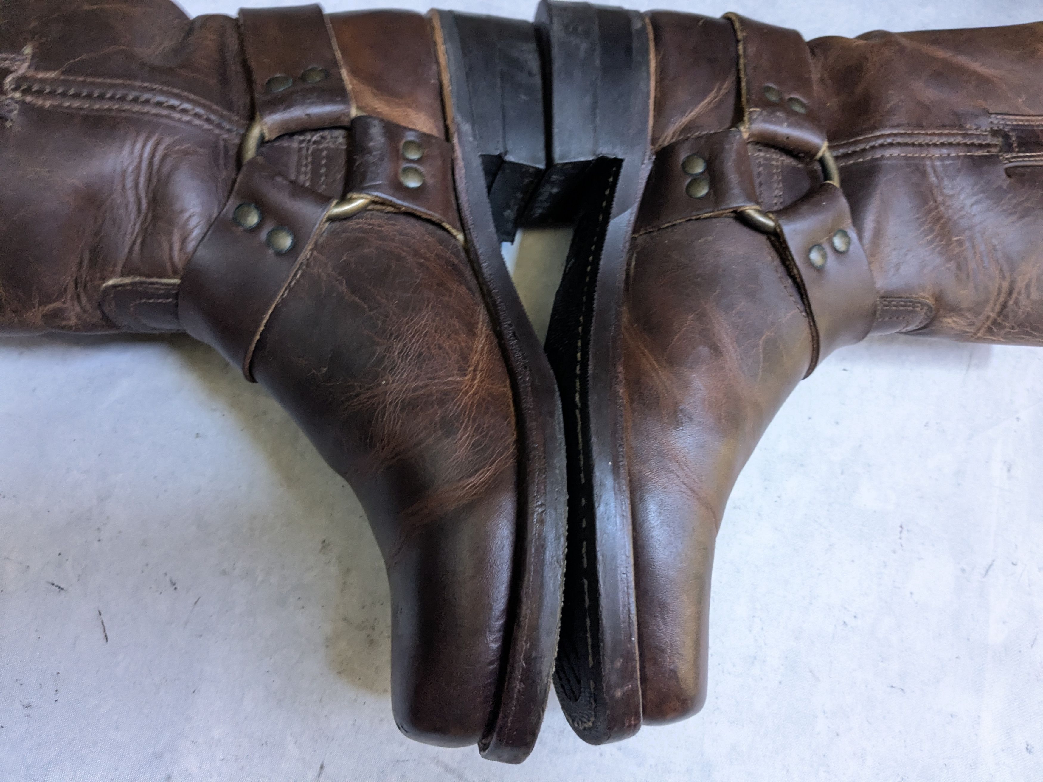 Frye Frye Harness Brown 9 M Leather Strap Buckle Size US 9 / EU 42 - 10 Thumbnail