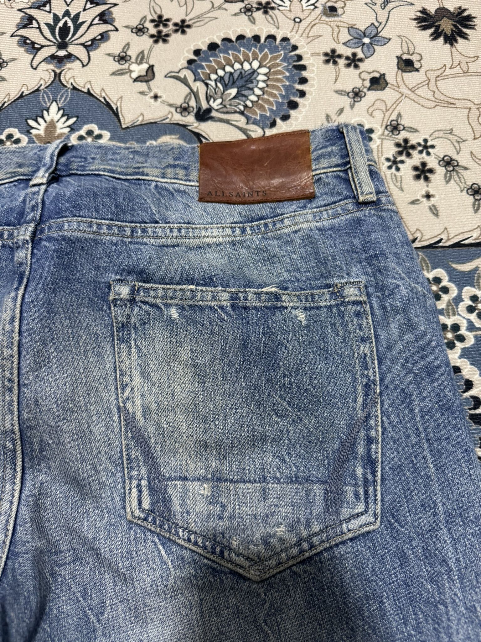 Allsaints × Japanese Brand ALLSAINT Pistol Fit Distressed Denim Jeans Size US 32 / EU 48 - 4 Thumbnail